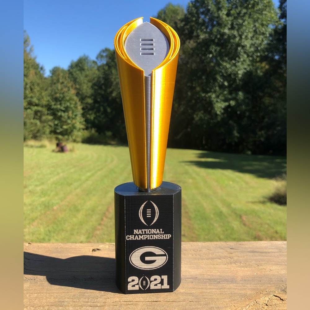 10 inch Georgia Bulldog 2021 National Championship collectors trophy